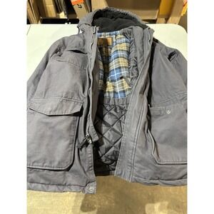 Outdoor Life Mountain Parka Gray W/plaid‎ Lining Lg